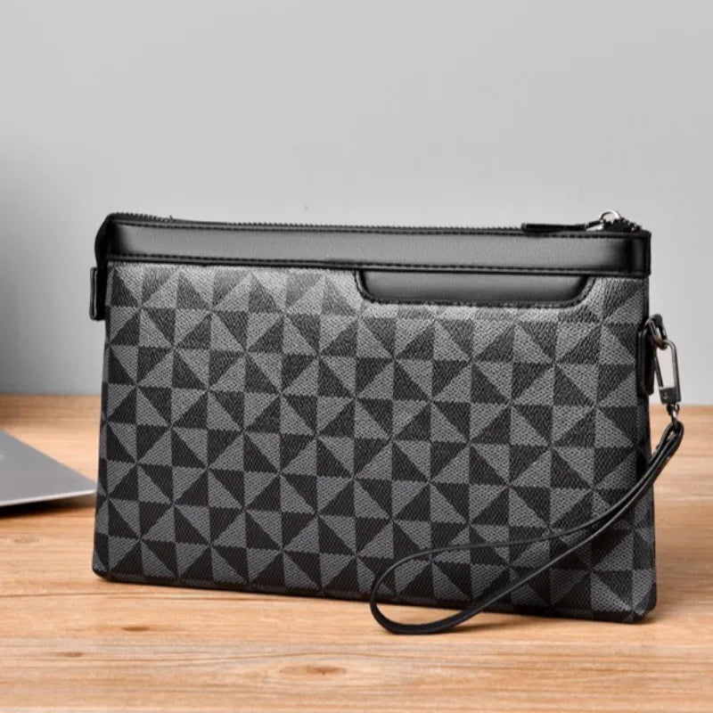 Fashion Business Men's Clutch Bag Printed Zipper Handbag Large Capacity Multifunctional Envelope Bag Designer luxury storage bag