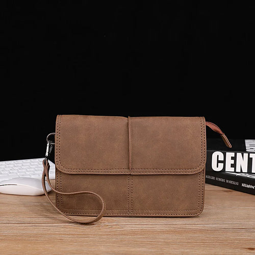 Crazy Horse Leather Man Cluthes Bag Retro Men Handbags Fashion Envelope Bag