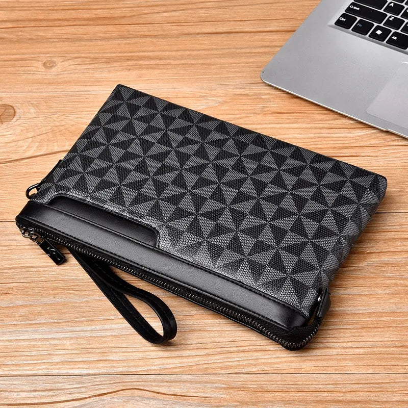 Fashion Business Men's Clutch Bag Printed Zipper Handbag Large Capacity Multifunctional Envelope Bag Designer luxury storage bag